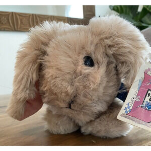 Vintage Willitts ‘85 D'animals Rabbit Babs Kavanaugh blue ribbon whiskers Easter